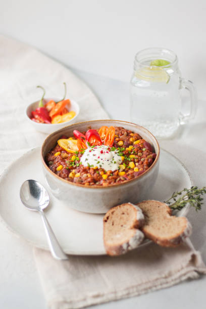 istock Traditional Chili Con Carne in Soup Bowl 1272938240