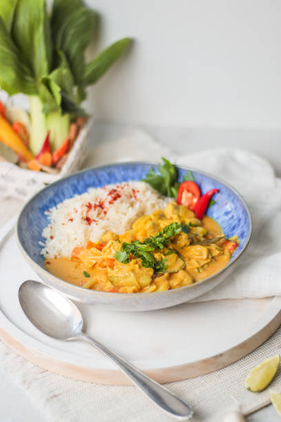 istock Thai Yellow Chicken Curry Soup with chili and Lime 1272938337