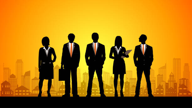 City Business People City people. well dressed man standing stock illustrations