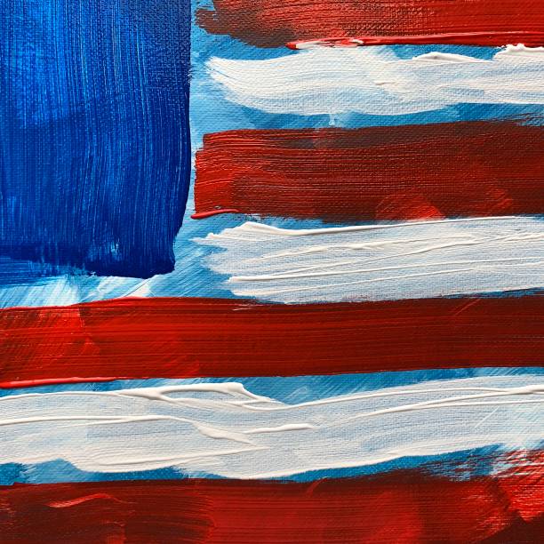 istock American Flag Acrylic Paint on Canvas 1272946247