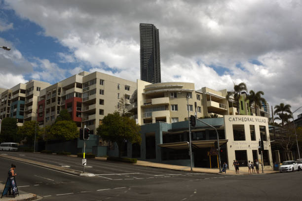 Apartment buildings at Cathedral Square corner Gipps and Ann Streets
