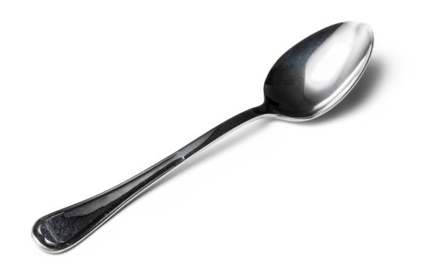 istock Cutlery dessert spoon isolated on white background 1272952162