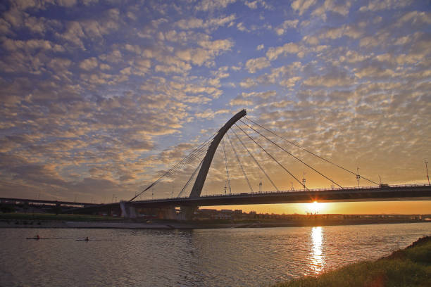 istock Dazhi Bridge sunset colorful clouds 1272955504