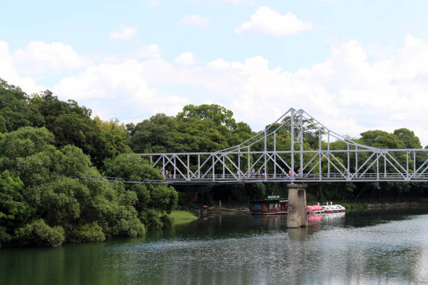 istock Bridge connecting Okayama Korakuen Garden and its reflection 1272959050