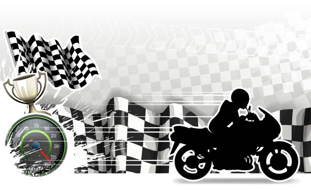 오토바이 표지판 - off road vehicle silhouette motorcycle back lit stock illustrations