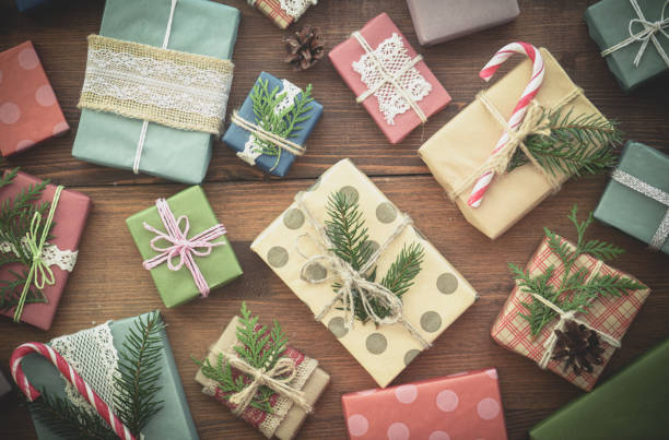 istock christmas present and christmas decorations 1272960681