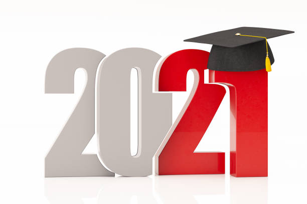 istock New Year Concept 2021 with Graduation Hat 1272961128