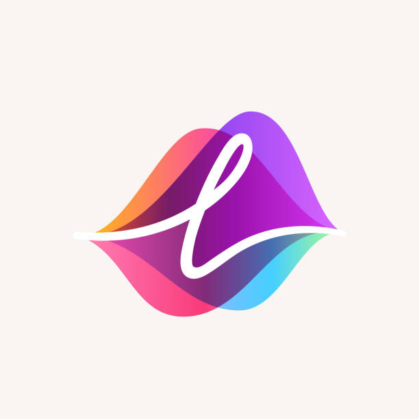 Letter L with transparency sound waves logo design concept. Vector icon perfect to use in any audio electronic labels, music posters, dj identity, etc. signal level stock illustrations
