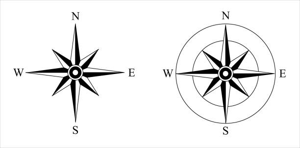 ветер роуз - compass rose north mountain vector stock illustrations