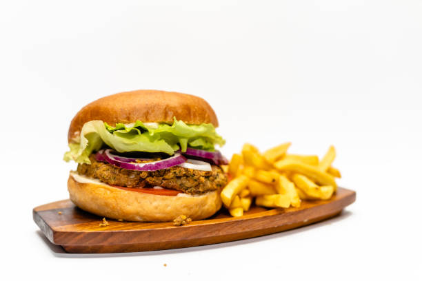 istock There is also an option for vegetarians a veggie burger 1272971638