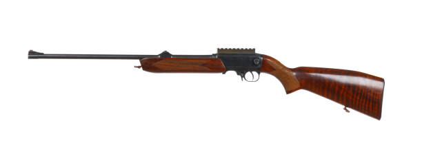 istock Modern hunting rifle isolated on white background 1272972968