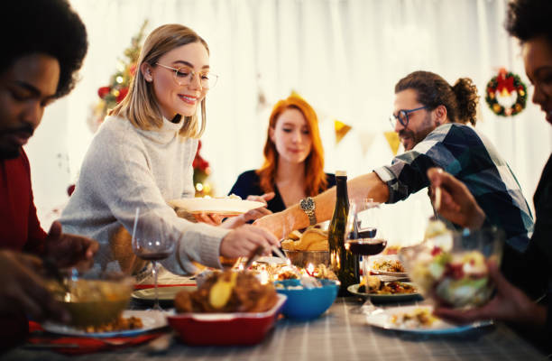 istock Christmas dinner with best friends. 1272973275