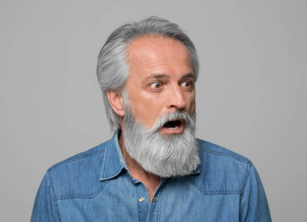 istock Portrait of surprised mature man 1272977778