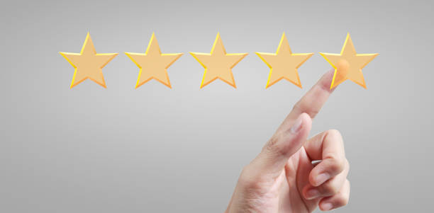 istock Rise on increasing five stars. Increase rating evaluation and classification concept 1272981453