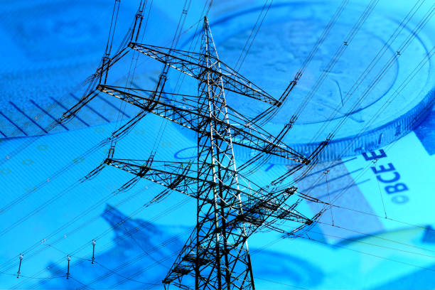 istock Power line and euro money 1272983767