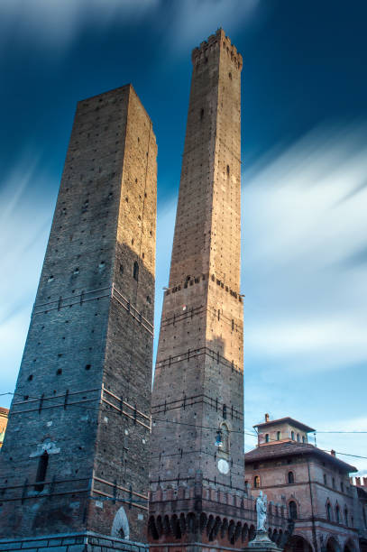 istock Twin Towers in Bologna with long exposure sky 1272986997