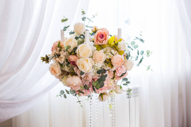 istock Luxury decorated with flowers celebration hall in palace 1272992274