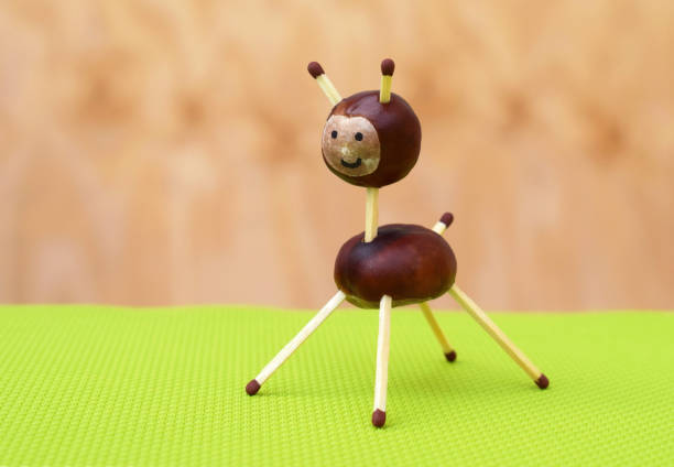istock Figurine made of chestnuts 1272993311