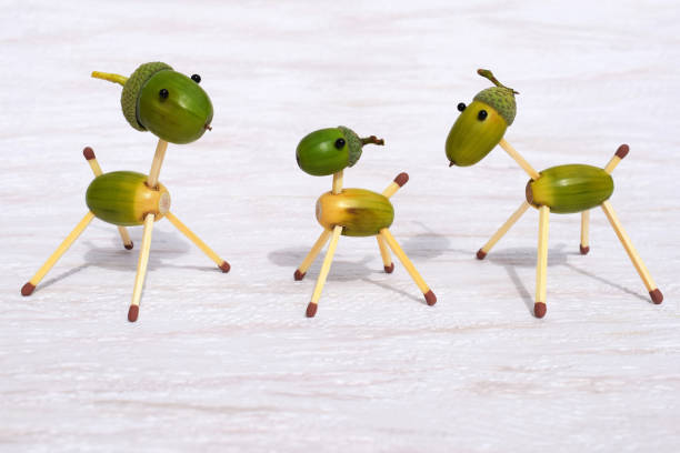 istock Figurines made of acorns 1272993327