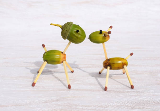 istock Figurines made of acorns 1272993363