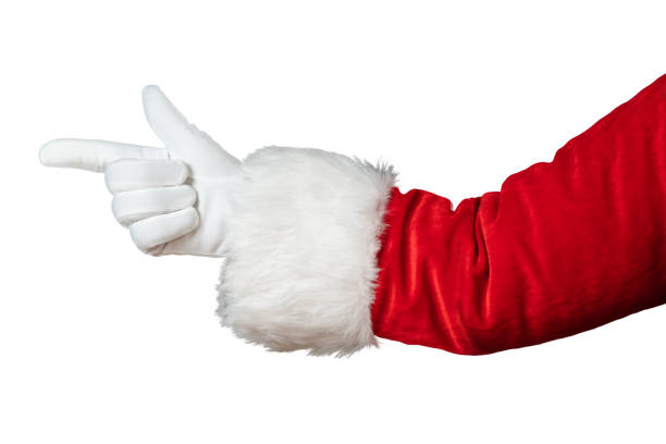 istock Santa Claus hand isolated on white background 1272993671