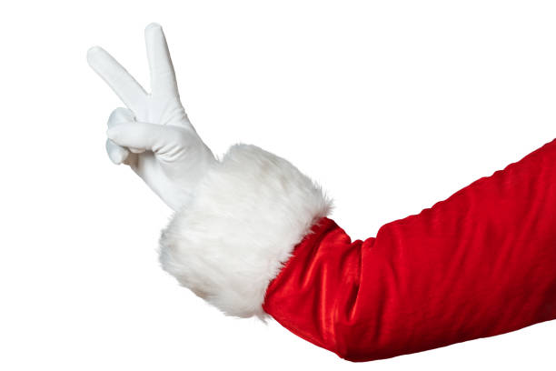 istock Santa Claus hand isolated on white background 1272993680