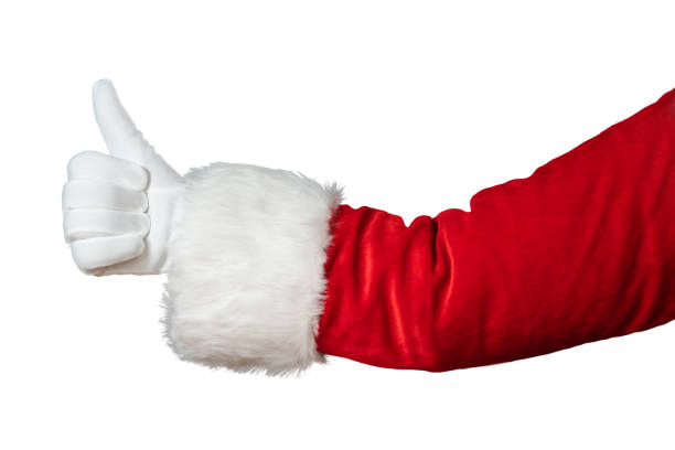 istock Santa Claus hand isolated on white background 1272993681
