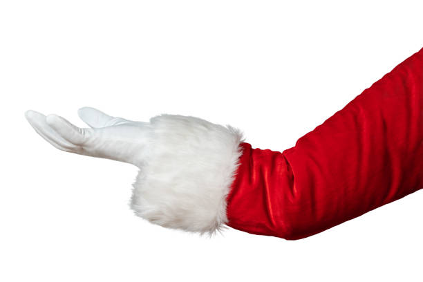 istock Santa Claus hand isolated on white background 1272993698