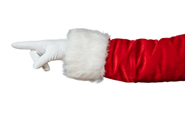istock Santa Claus hand isolated on white background 1272994471