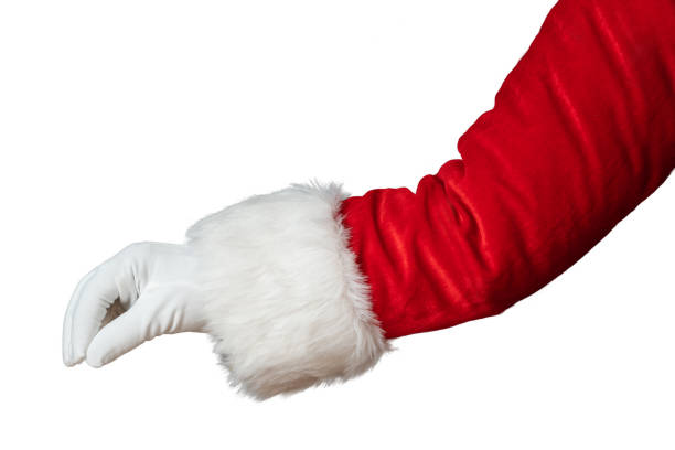istock Santa Claus hand isolated on white background 1272994703