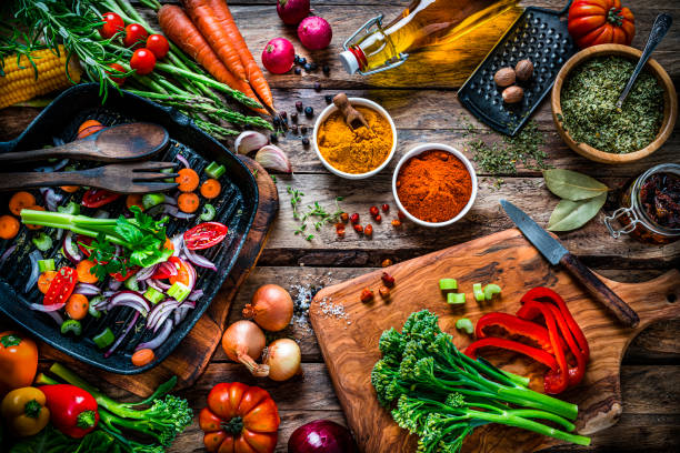 istock Food backgrounds: preparing healthy vegan food 1272994757