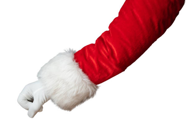 istock Santa Claus hand isolated on white background 1272994787