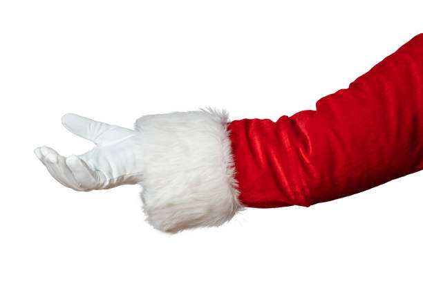 istock Santa Claus hand isolated on white background 1272994793
