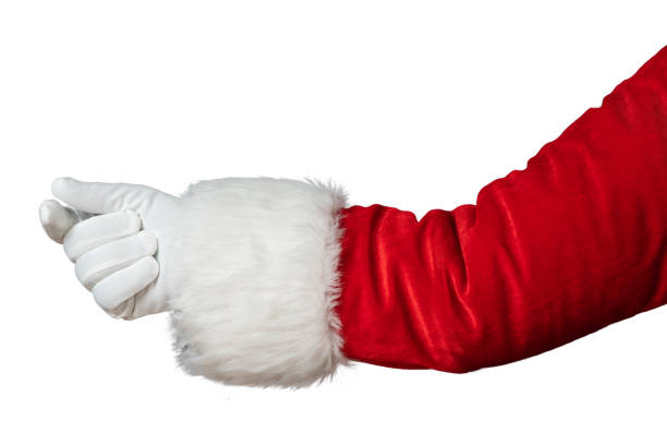istock Santa Claus hand isolated on white background 1272995431
