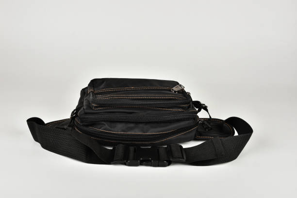 istock Black Waist Bag isolated on a white background 1272995788