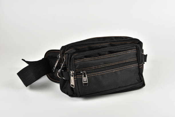 istock Black Waist Bag isolated on a white background 1272995817