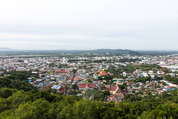 istock View from above city and mountain. 1273002176