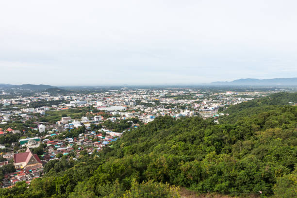istock View from above city and mountain. 1273002316