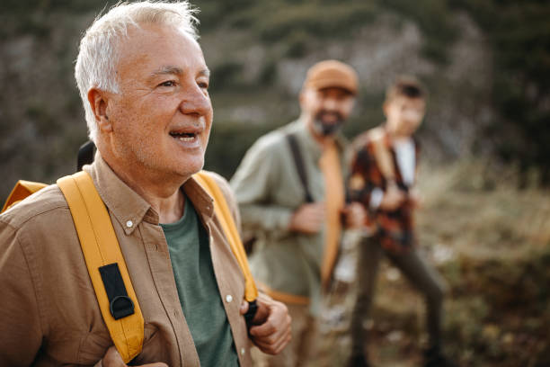 istock Three generations males on hiking tour 1273003245