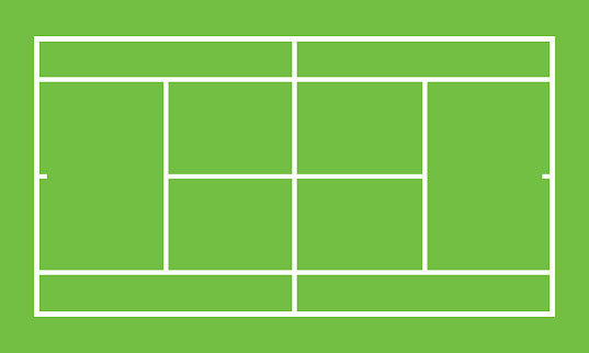 Top view of tennis court. Vector illustration