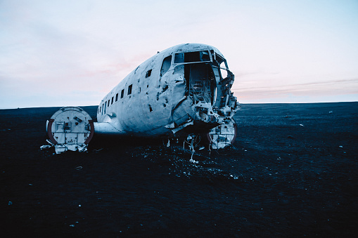 Old plane crash site in Iceland