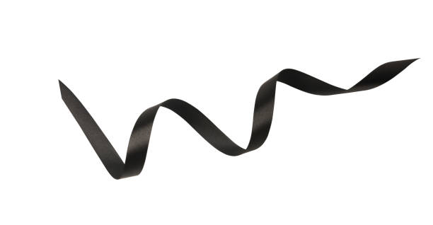 istock A black ribbons isolated on a white background with clipping path. 1273006982