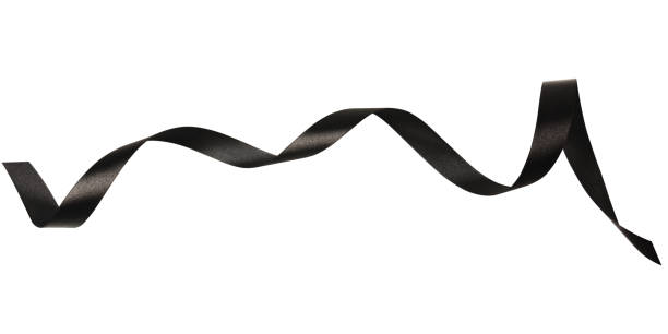 istock A black ribbons isolated on a white background with clipping path. 1273007031