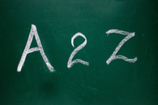 istock Green board writing with white chalk stick - A2Z 1273007576