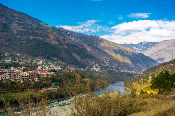 istock River passing between the mountain range of Himachal Pradesh 1273008782