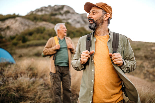 istock Happy man on hiking tour 1273008990