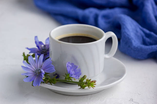istock Diet drink chicory in a cup, coffee substitute. Cichorium intybus flower. 1273009718