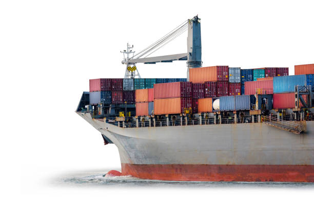istock Container Cargo ship isolated on white background, Freight Transportation and Logistic, Shipping 1273011811