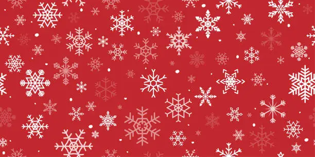 Vector illustration of Snowflake Seamless Pattern