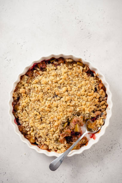 istock Delicious apple and blackberry crumble 1273040388